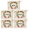 Set of 5 Floral Bridesmaid Makeup Bag Gifts for Wedding Day, Bridal Shower, Bachelorette Party Favors (7 x 4 Inches)
